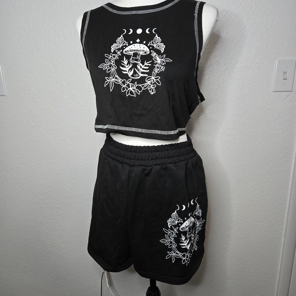 Cottagecore Mushroom Set - Shorts & Tank XL